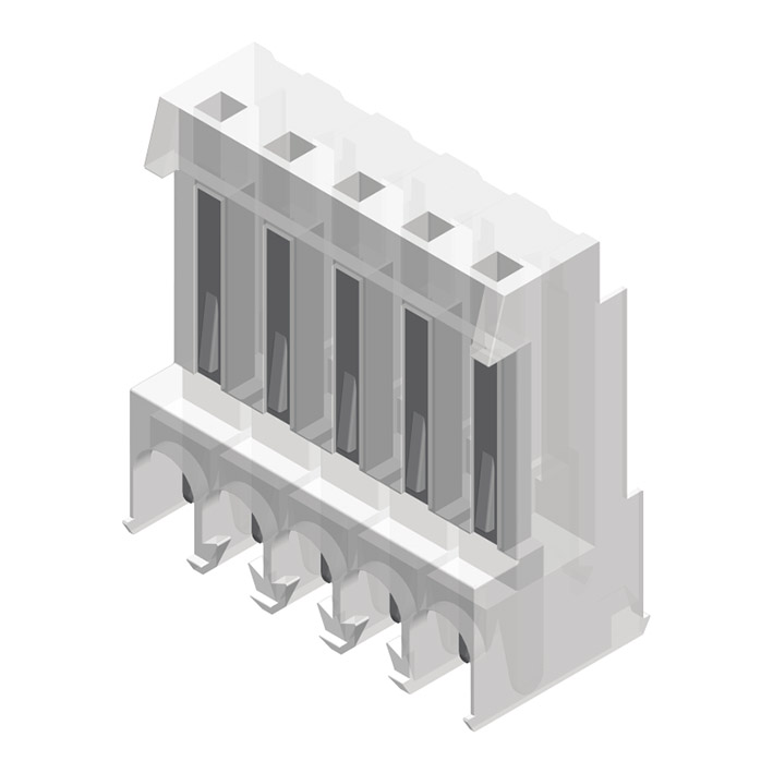 5W2540DX-1XXT0XBLH01 Серия 2540 2,54 мм Бесфланцевый тип IDC AWG Дополнительно