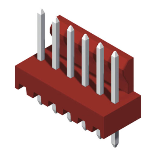 5W2544S0-1XXT0RBLA01 Серия 2544, пластина 2,54 мм, прямой тип, красный