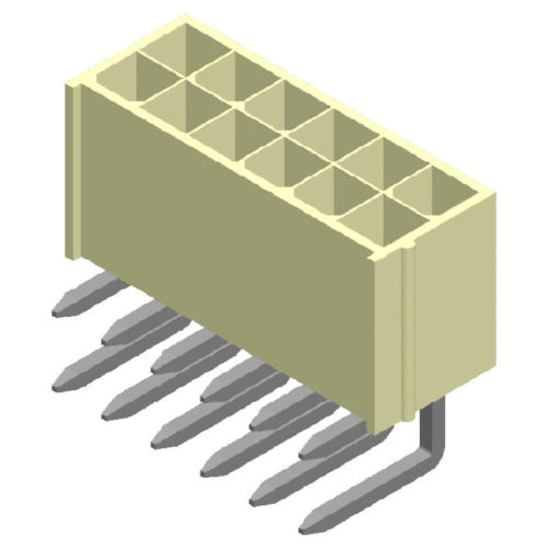 5W4200L0-2XXT0WXLC0X 4200 Серия 4,2 мм Вафельный квадратный штырь Прямоугольный 2 ряда