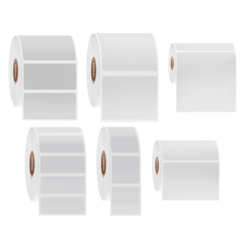 MetaliTAG cryogenic metal rack thermal-transfer labels, 76.2mm core rolls