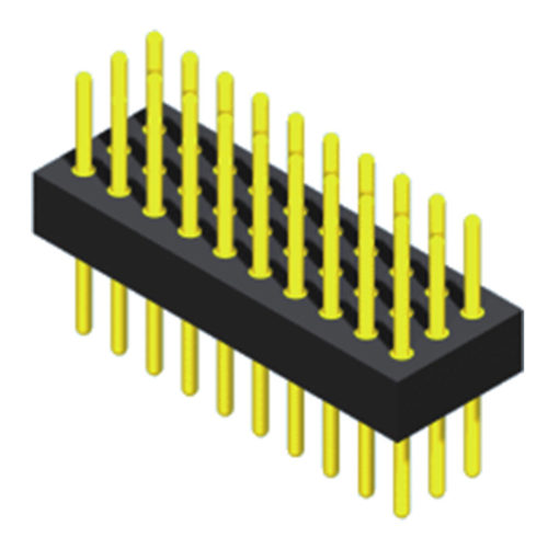 5MH3S19N-3XXXXBXU-0810-01 Вилка машинного штифта 1,27 мм, прямая, 3 ряда