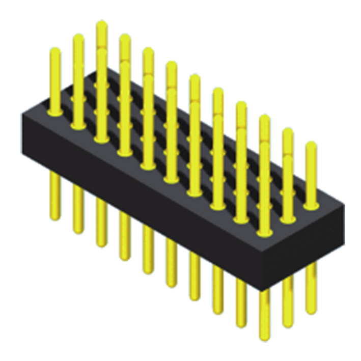 5MH3S19N-3XXXXBXU-0810-01 Вилка машинного штифта 1,27 мм, прямая, 3 ряда