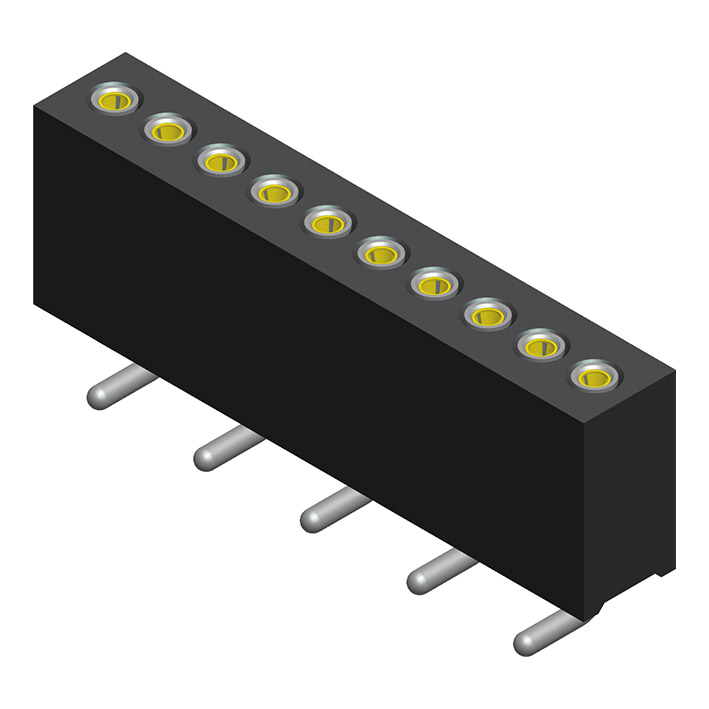 5MS3U/D41N-1XXXXBTU-0000-01 Гнездо для штифта 1,27 мм SMT, тип 1 ряд