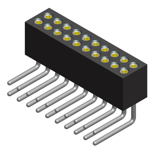5MS3R38N-2XXS0BTU-0000-01 Угловая торцевая головка 1,27 мм, 2 ряда