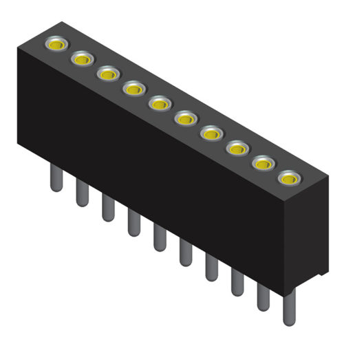 5MS3S41N-1XXXXBXU-0640-02 Гнездо для штифта 1,27 мм, прямое, 1 ряд