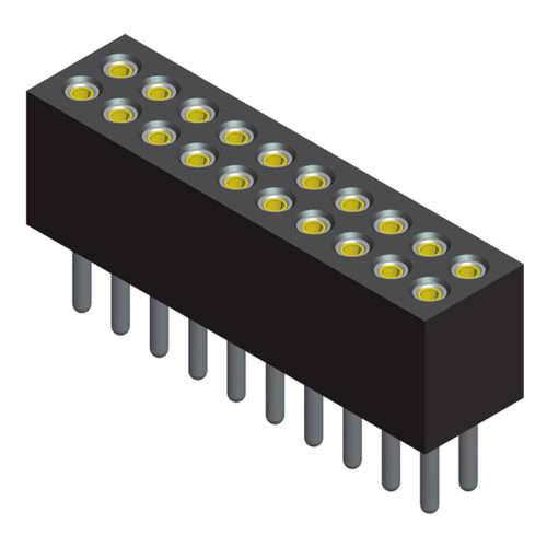 5MS3S38N-2XXXXBXU-0640-01 Торцевая головка 1,27 мм, прямая, 2 ряда