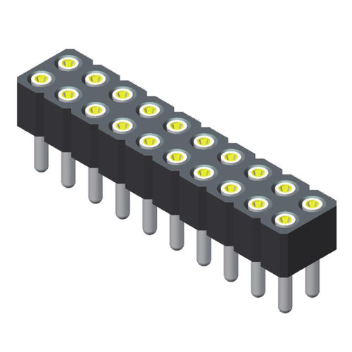 5MS2S28N-2XXXXBTU-0650-01 Торцевая головка 2,0 мм, прямая, 2 ряда, длина = 6,5