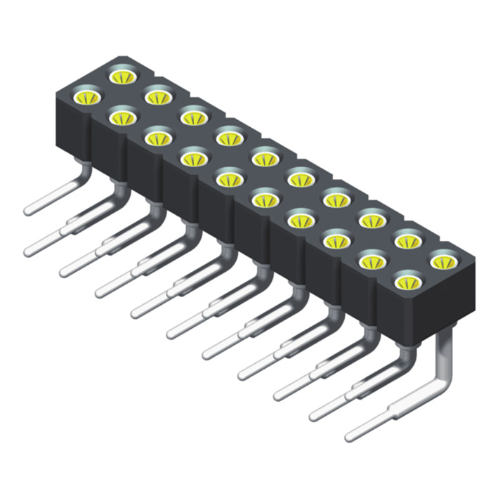 5MS1R30N-2XXXXBXU-0000-01 Угловая торцевая головка 2,54 мм, 2 ряда, H=3,0