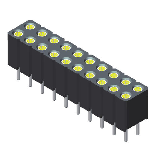 5MS1S70N-2XXS0BTU-1000-01 Торцевая головка 2,54 мм, прямая, 2 ряда, длина = 10,0