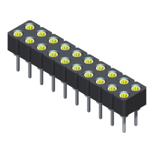 5MS1S30N-2XXXXBXU-0740-01 Торцевая головка 2,54 мм, прямая, 2 ряда