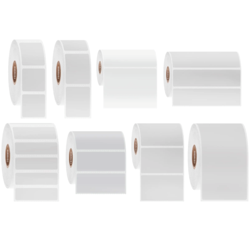 Direct-thermal paper labels, rectangular, 25.4mm core