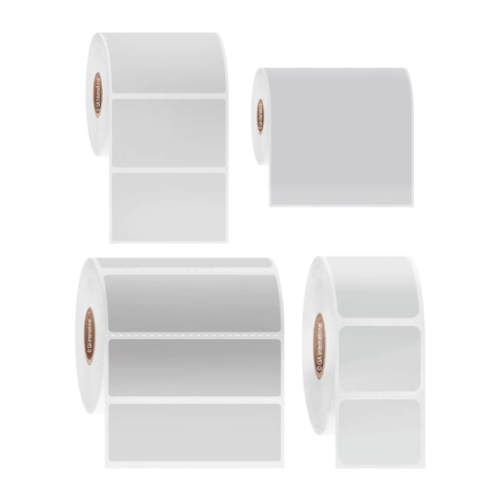 Removable direct-thermal paper labels, 76.2mm core