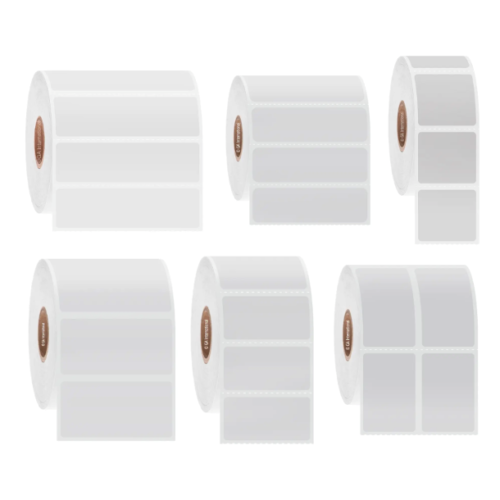 Deep-freeze inkject printer labels, rectangular