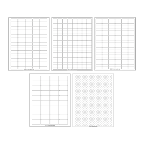 Deep-freeze storage inkjet labels, US letter sheets