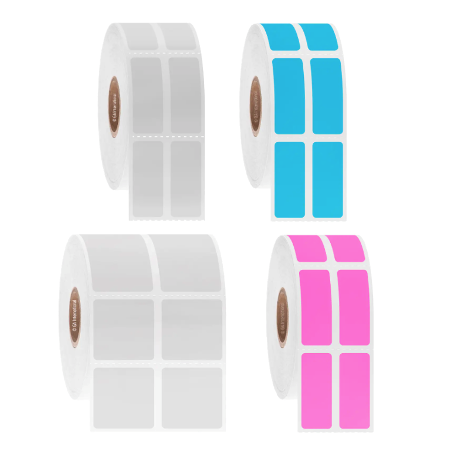 Этикетки для морозильной камеры постоянного действия, прямоугольные, 2 поперек рулона