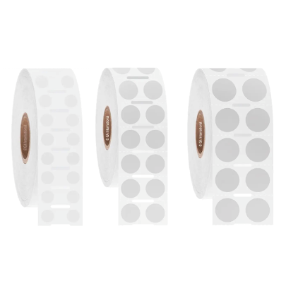 NitroTAG cryogenic liquid nitrogen storage barcode labels, circular, 2 across