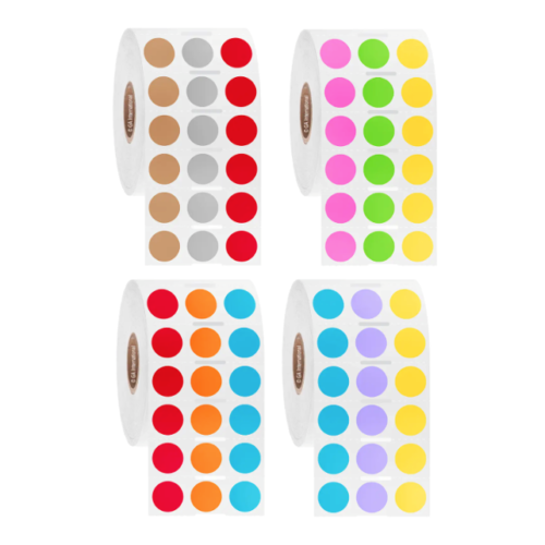 NitroTAG cryogenic liquid nitrogen storage barcode labels, circular, 3 across