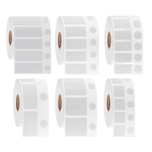 NitroTAG cryogenic liquid nitrogen storage barcode labels, mixed shape, 76.2mm core