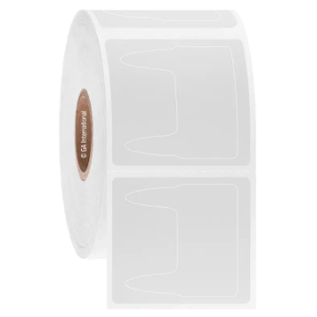 NitroTAG cryogenic liquid nitrogen storage barcode labels, rectangular with 2 x teeth