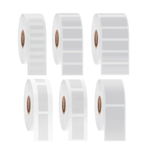 Этикетки со штрих-кодом для хранения криогенного жидкого азота NitroTAG, прямоугольные, сердцевина 76,2 мм