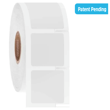 NitroTAG cryogenic liquid nitrogen storage barcode labels with SimPEEL technology, square