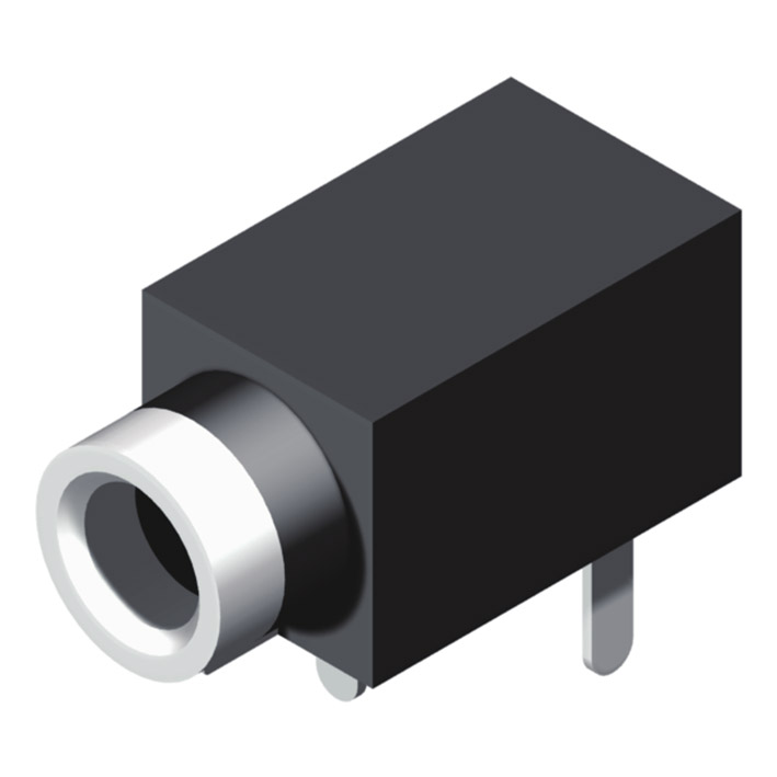 5EJ25DC01-04T0BLB-01 Разъем для наушников Ø2,5, угловой, без корпуса, серия 01