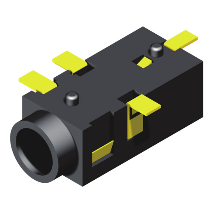 5EJ25MC01-03G0BUH-01 Разъем для наушников Ø2,5, соединение SMT без корпуса Серия 01