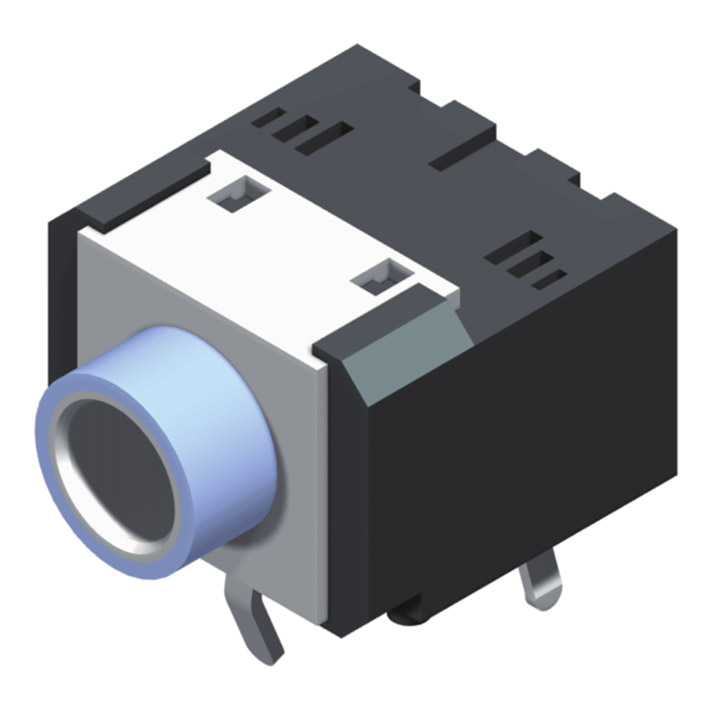 5EJ35DD02-05T0XLA-01 Разъем для наушников Ø3,5, прямоугольный, с корпусом 02 Series