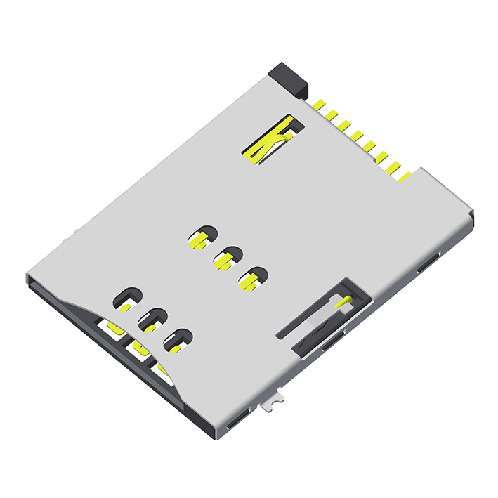 5KSIP-08G0NHL01 Держатель SIM-карты Push-Push Type 6+2P H=1.8