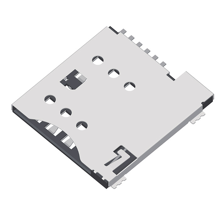 5KMSP-06G0NHL02 Держатель Micro Sim-карты Push-Push Type 6P H=1,35