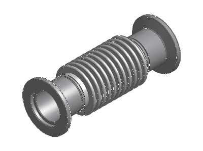 Сильфонный шланг, размер NW16, фланец ISO-KF, 78–100 мм, нержавеющая сталь Модель: 100314911G