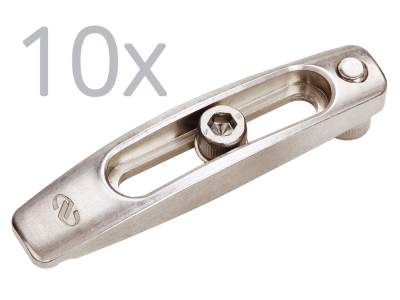 Комплект зажимов с длинным основанием, регулируемый по высоте, резьбовые отверстия M6, метрические единицы, упаковка из 10 шт. Модель: M-BC-6-PK