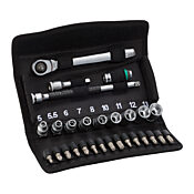 Набор торцевых головок с металлической трещоткой переключателя Zyklop: привод 1/4 дюйма (номер детали 05004018055)