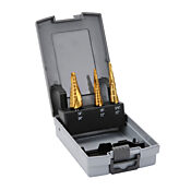 Набор ступенчатых сверл: 3 шт., HSS (номер по каталогу 101026USTRO)