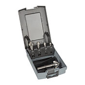 Набор бит-зенковок: 5 предметов, включая биты-зенковки 1/4, 3/8, 1/2, 3/4 и 1 дюйм и пластиковый кейс (номер по каталогу 102193RO)