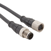 Соединительный кабель: 6,5 футов/2 м, осевая розетка M12 — осевая вилка M12 (PN# 140201)