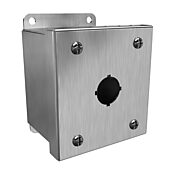 Корпус кнопки: 4 x 4 x 3 дюйма, настенное крепление, нержавеющая сталь 316 (PN# 1435MS16A)