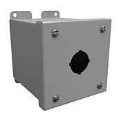 Корпус кнопки: 4 x 4 x 5 дюймов, настенное крепление, углеродистая сталь (номер по каталогу 1437A)