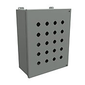 Pushbutton Enclosure: 15 x 12 x 6in, wall mount, carbon steel (PN# 1489MP20)