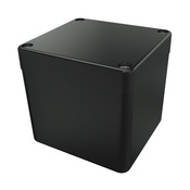 Корпус: 81 x 76 x 75 мм, полиэстер, армированный стекловолокном (номер по каталогу 1590ZGRP084BK)