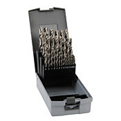 Набор сверл Jobber-Length: 29 предметов, включая сверла от 1/16 до 1/2 дюйма с шагом 1/64 дюйма и прочный пластиковый кейс (номер по каталогу 214851RO)