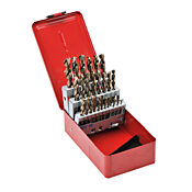 Набор сверл Jobber: сверхмощный HSS-Co5, диаметр от 1/16 до 1/2 дюйма, 29 предметов