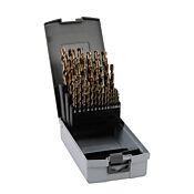 Набор сверл Jobber-Length: 29 предметов, включая сверла от 1/16 до 1/2 дюйма с шагом 1/64 дюйма и прочный пластиковый кейс (номер по каталогу 215851RO)