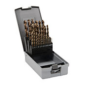 Набор сверл Jobber-Length: 29 предметов, включая сверла от 1/16 до 1/2 дюйма с шагом 1/64 дюйма и прочный пластиковый кейс (номер по каталогу 228851RO)