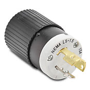 Промышленная запорная вилка для тяжелых условий эксплуатации: 15 А, 125 В переменного тока (PN # 4721NP)