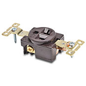 Промышленная одинарная прямая розетка для тяжелых условий эксплуатации: 20 А, 125 В переменного тока (номер по каталогу 5361)