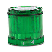 Светодиодный элемент WERMA: диаметр 70 мм, зеленый, мигающий (1 Гц в течение 550 мс) (артикул № 64421067)