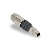 Полевой проводной разъем: цилиндрический 4-контактный осевой штекер M8, 20–24 AWG (PN# 7000-08341-0000000)