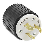 Промышленная запирающая вилка для тяжелых условий эксплуатации: 20 А, 480 В переменного тока (номер детали 70820NP)