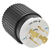 Промышленная вилка с замком для тяжелых условий эксплуатации: 20 А, 250 В переменного тока (номер по каталогу 71520NP)